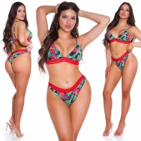 Costum de baie in doua piese Sexy Exotic cu decorative banda elastica