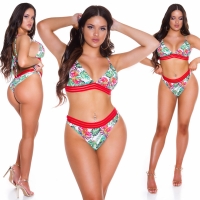 Costum de baie in doua piese Sexy Exotic cu decorative banda elastica