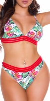 Costum de baie in doua piese Sexy Exotic cu decorative banda elastica