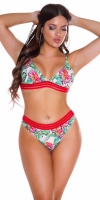 Costum de baie in doua piese Sexy Exotic cu decorative banda elastica