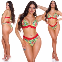 Costum de baie in doua piese Sexy Exotic cu decorative banda elastica