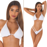 Sutien Costum de baie in doua piese sexy Triangel cu incretituri