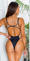 Costum de baie intreg sexy cu decupaje si plasa Insert