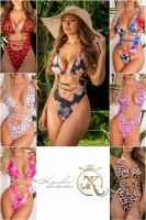 Costum de baie intreg Sexy High-Leg cu bretele care se leaga