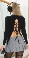 Fusta pantaloni Sexy cu box pleats & curea Blogger Style