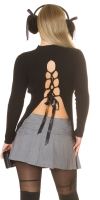 Fusta pantaloni Sexy cu box pleats & curea Blogger Style