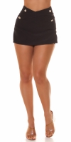 Fusta pantaloni sexy cu talie inalta nasturi decorativi