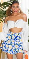 Fusta pantaloni Sexy cu talie inalta curea care se leaga
