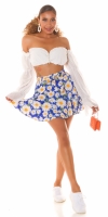 Fusta pantaloni Sexy cu talie inalta curea care se leaga