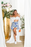 Fusta pantaloni Sexy cu talie inalta curea care se leaga