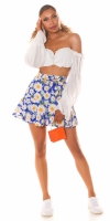 Fusta pantaloni Sexy cu talie inalta curea care se leaga