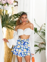Fusta pantaloni Sexy cu talie inalta curea care se leaga