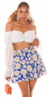 Fusta pantaloni Sexy cu talie inalta curea care se leaga
