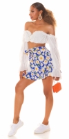 Fusta pantaloni Sexy cu talie inalta curea care se leaga