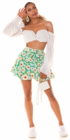 Fusta pantaloni Sexy cu talie inalta curea care se leaga