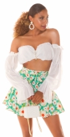 Fusta pantaloni Sexy cu talie inalta curea care se leaga