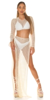 Fuste lungi sexy cu talie inalta Net / Cover-Up