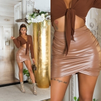 Fuste sexy cu talie inalta piele ecologica