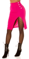 Fuste Sexy HighwaistPencil cu decorative nasturi