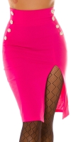 Fuste Sexy HighwaistPencil cu decorative nasturi
