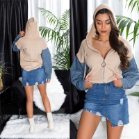 Jachete dama la moda cu Jeanssleeves
