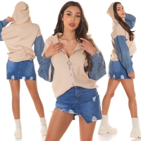 Jachete dama la moda cu Jeanssleeves