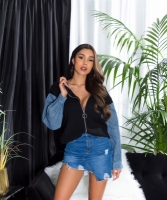 Jachete dama la moda cu Jeanssleeves