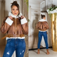 Jachete dama la moda piele intoarsa artificiala 