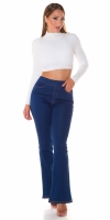 Jeggings Sexy cu talie inalta evazati