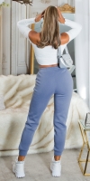 la moda cu talie inalta Jogger buzunare