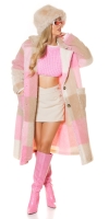 Palton Sexy Musthave Teddy cu check model