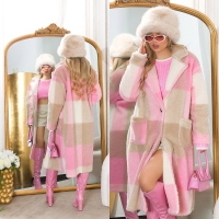Palton Sexy Musthave Teddy cu check model