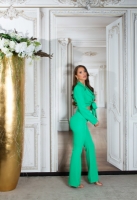 Pantaloni Elegant talie inalta office style evazati