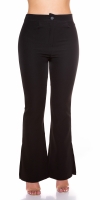 Pantaloni evazati Sexy Classic cu crapatura laterala
