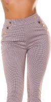Pantaloni la moda cu talie inalta buzunare