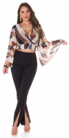 Pantaloni la moda cu talie inalta Cuts BlogerStyle
