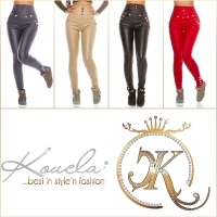 Pantaloni piele ecologica sexy cu talie inalta