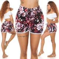 Pantaloni scurti la moda de vara cu imprimeu floral