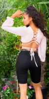 Pantaloni scurti Sexy talie inalta denim