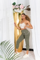 Pantaloni sexy Cargo Style cu lanturi