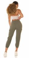 Pantaloni sexy Cargo Style cu lanturi