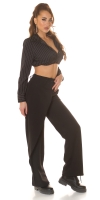 Pantaloni sexy cu talie inalta asimetric