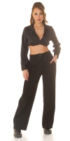 Pantaloni sexy cu talie inalta asimetric