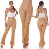 Pantaloni Sexy cu talie inalta crapatura pe picior