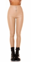 Pantaloni Sexy cu talie inalta piele ecologica fermoar