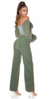 Pantaloni Sexy evazati cu decupaje