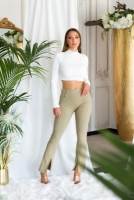Pantaloni Sexy Must Have cu talie inalta cut