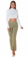 Pantaloni Sexy Must Have cu talie inalta cut