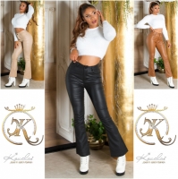 Pantaloni Sexy piele ecologica evazati
