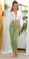 Pantaloni Sexy talie inalta cu press tinte